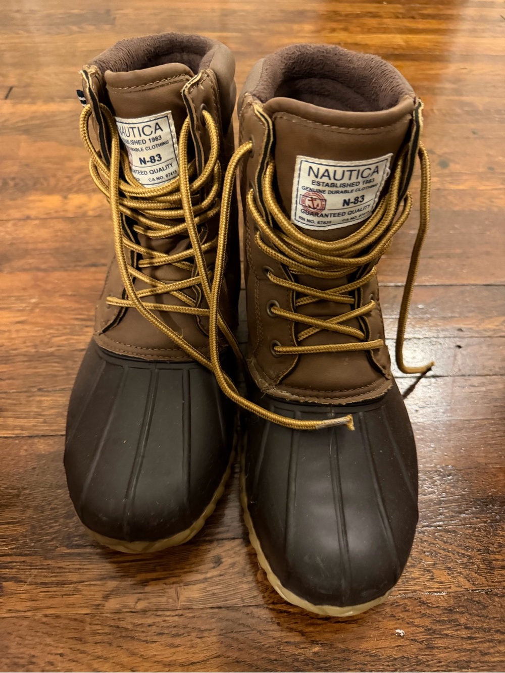 Nautica Brown Waterproof Duck Boots Channing 11M